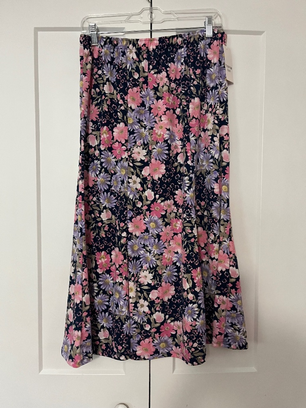 Southern Lady Pink Purple Floral Skirt